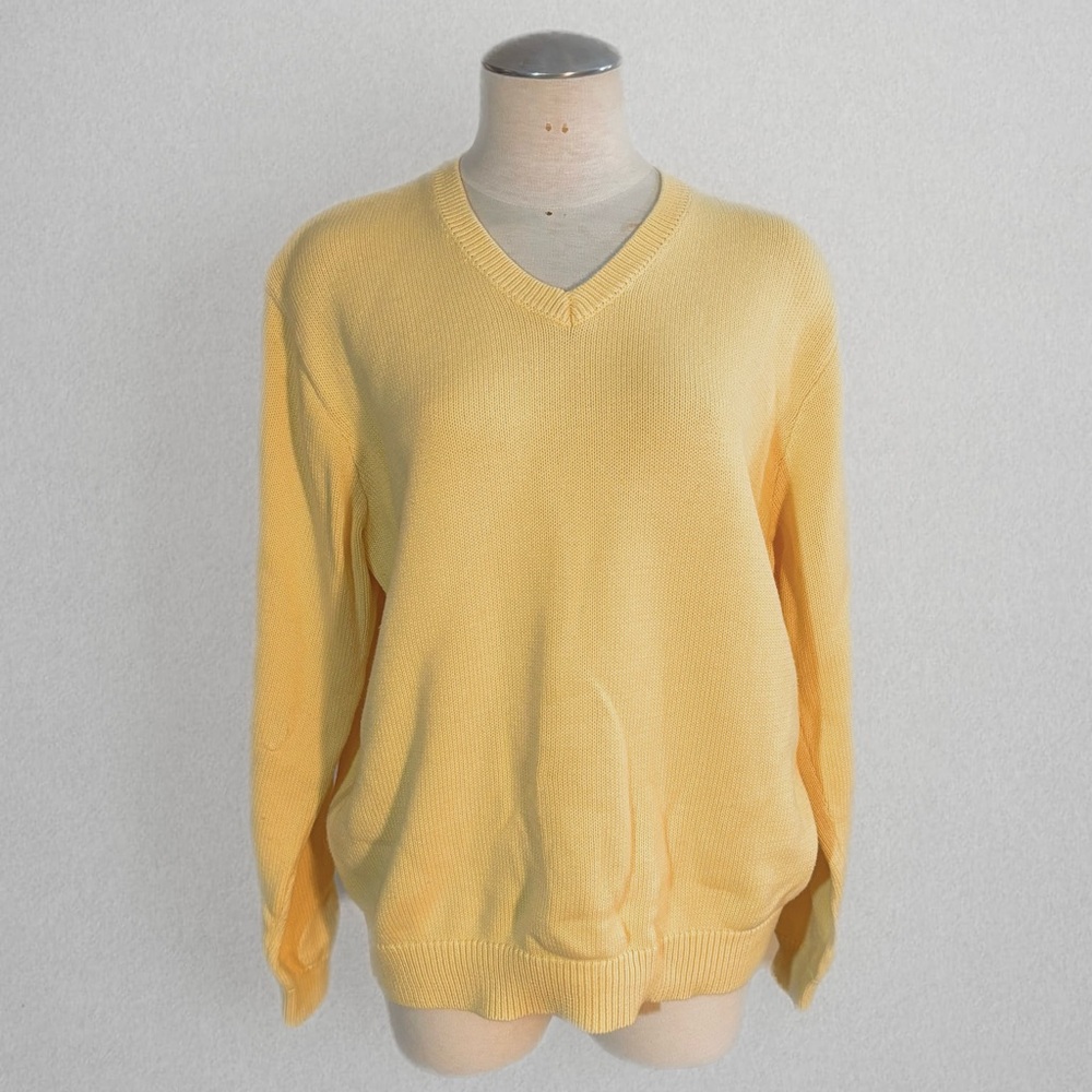 Brandy Melville/ John Galt Yellow V-Neck Sweater